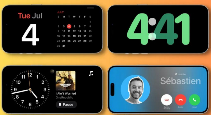 坊子苹果手机维修分享iOS17横屏充电待机显示有什么好处 